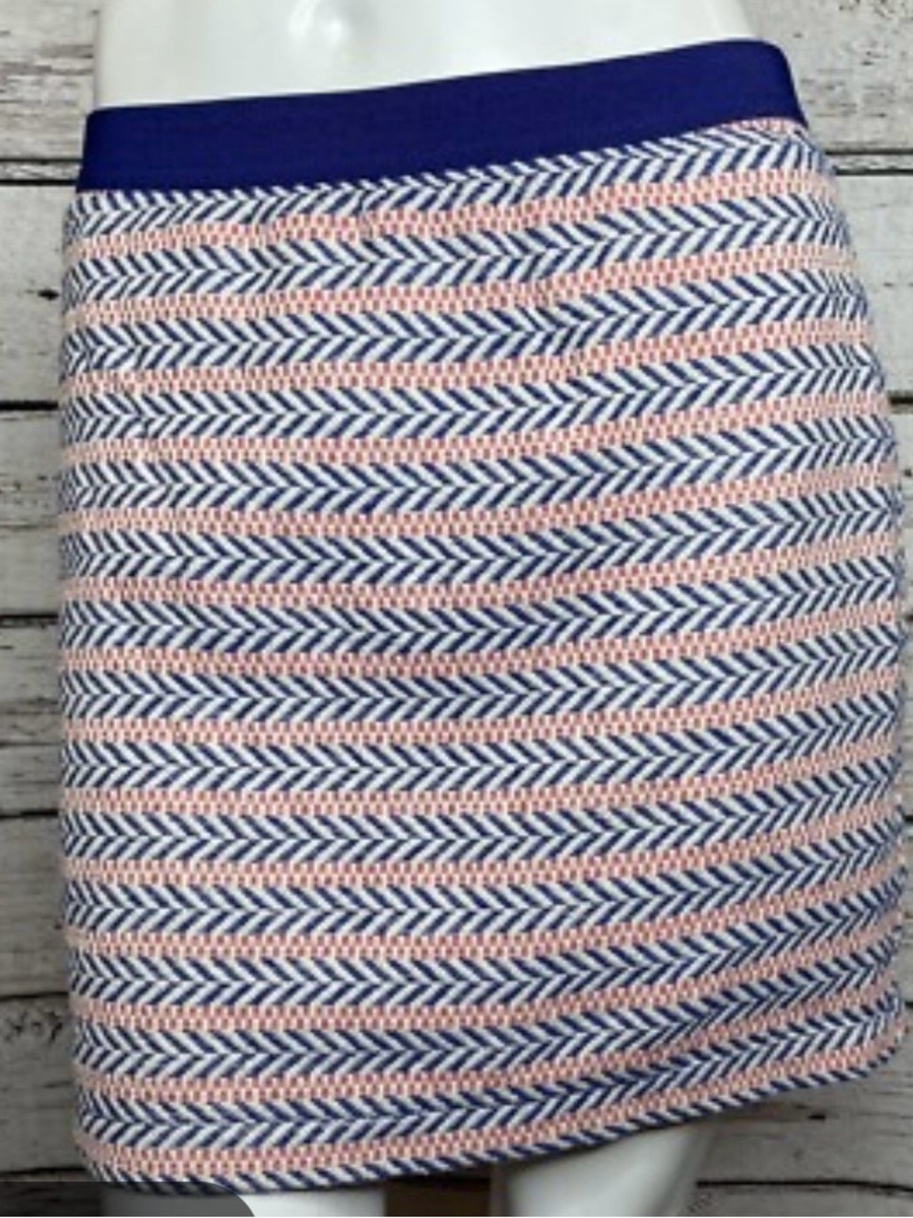 GAP Navy and red Chevron Mini Skirt